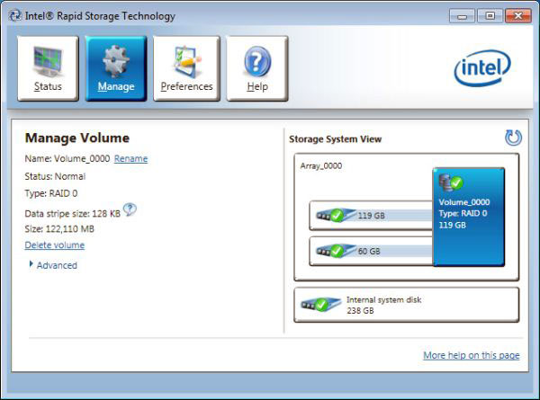 Intel Rapid Storage Technology v. 20.1.0.1015.1 Windows 10 / Windows 11